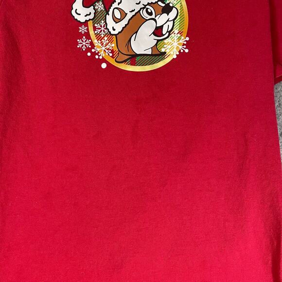 Buc-ee’s Bucees 2023 Christmas Shirt Youth L Red Gingerbread Holiday Graphic Tee - Picture 10 of 11